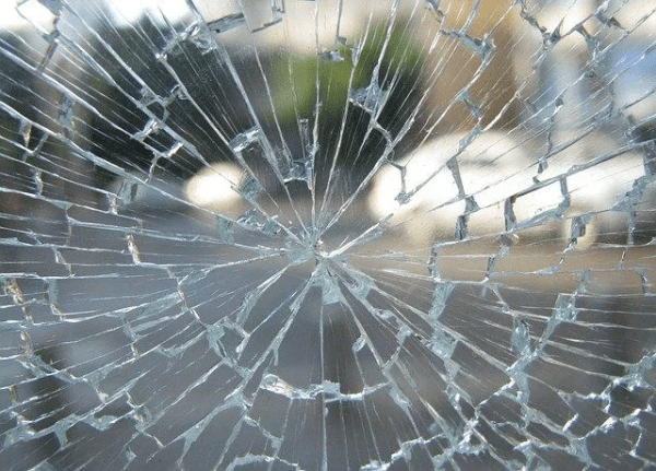Smashed glass