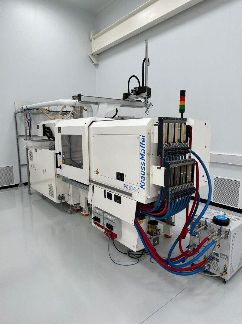Used KRAUSS MAFFEI PX FULL ELECTRIC 80-380 injection moulding machine