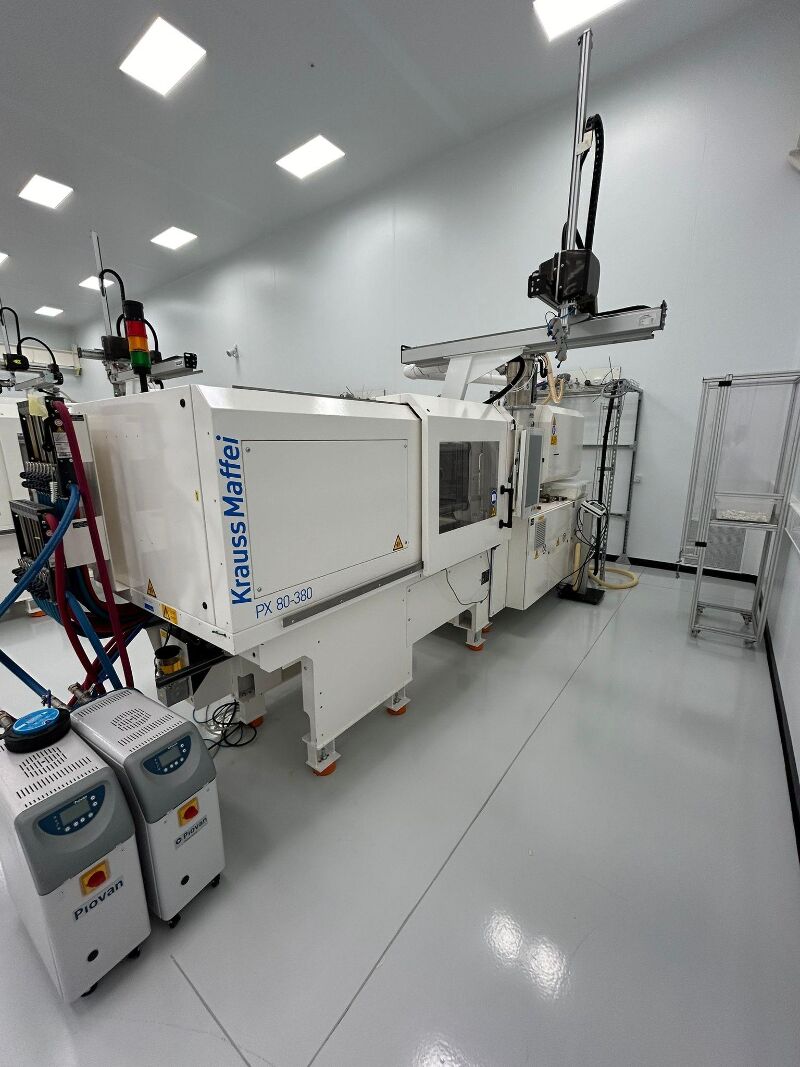 Used KRAUSS MAFFEI PX FULL ELECTRIC 80-380 injection moulding machine
